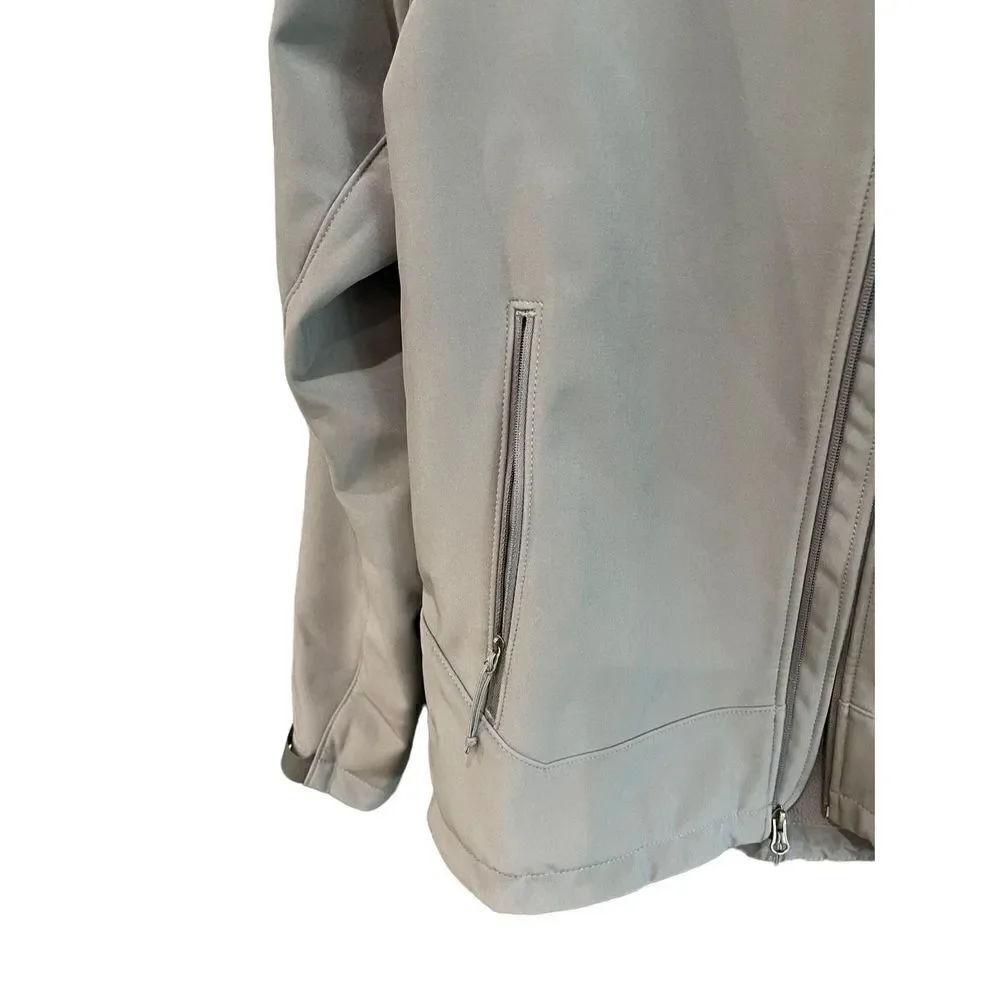 The North Face Mens Gray Pockets Full Zip Windbreaker Jacket Size Large